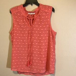 Daniel Rain sleeveless top textured pink lined